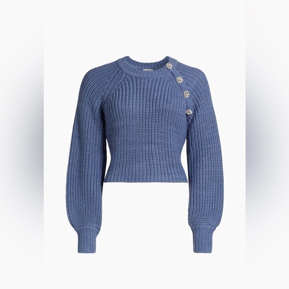 Cinq a Sept Blue Crew Neck Sweater - Picture 1 of 10